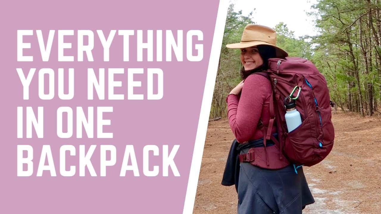 HOW TO FIT EVERYTHING YOU NEED INTO 1 BACKPACK | MINIMALIST TRAVEL ...