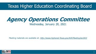 Agency Operations Committee (AOC)