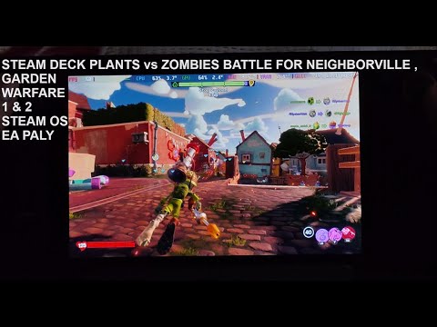 Plants vs Zombies GW2 Garden Warfare 2 - Steam Deck handheld gameplay 