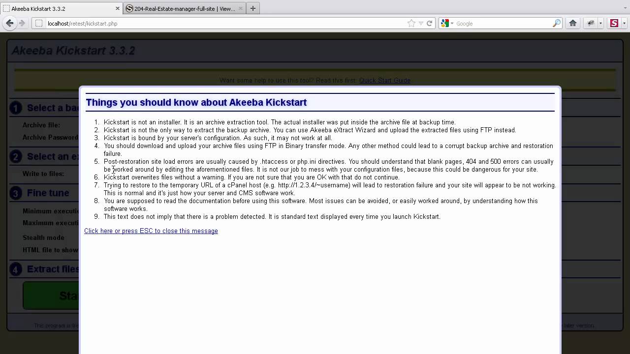 2.1. How to install Real Estate manager full site