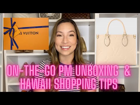 LOUIS VUITTON ON THE GO PM UNBOXING + Hawaii luxury shopping tips  discounted luxury and Hawaii vlog 