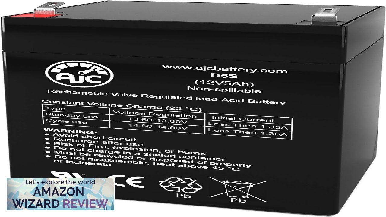 AJC Battery Compatible with Razor PowerRider 360 Electric Tricycle 12V 5Ah Electric Review