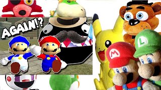 Sm64 Bloopers Who Let The Chomp Out...again? Mario & Luigi Reaction Pikachu,Freddy,Foxy,Jr,