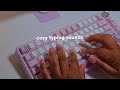 Cozy Desk ASMR 💜 Soft Keyboard Typing + Calm Aesthetic Setup (No Talking)