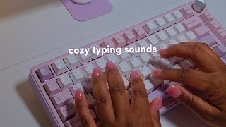 Cozy Desk ASMR 💜 Soft Keyboard Typing + Calm Aesthetic Setup (No Talking)