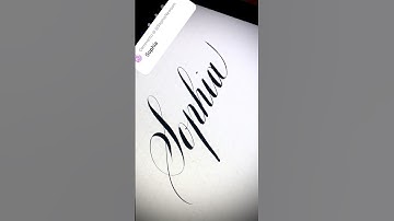 Copperplate calligraphy, tutorial: how I write your name #sophia #sophia老師