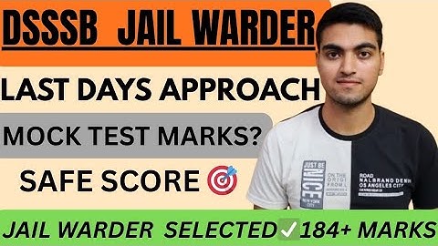 DSSSB JAIL WARDER | LAST DAYS STRATEGY | BOOST SCORE✅ #dsssb #jailwarder 