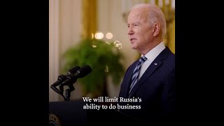 Joe Biden on sanctions and limitations on import and export on Russia in response to Putin's choice