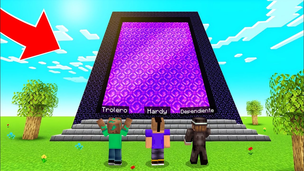 Construimos el PORTAL del Nether MÁS GRANDE de Minecraft!