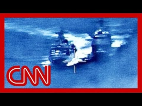 US Navy releases video of near-miss with Russian ship