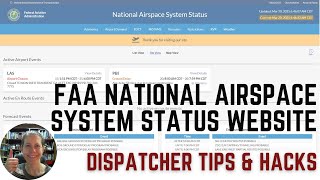US Government Shutdown & ATC Status Website: Flight Delayed? Check Airspace Status Here! #dispatch