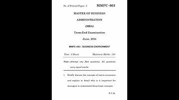 MMPC-003 June 2024 | IGNOU Previous Year Question Paper