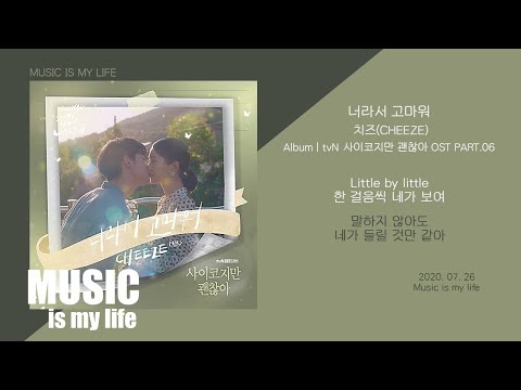 치즈(CHEEZE) - 너라서 고마워 (사이코지만 괜찮아 OST PART.06) / 가사