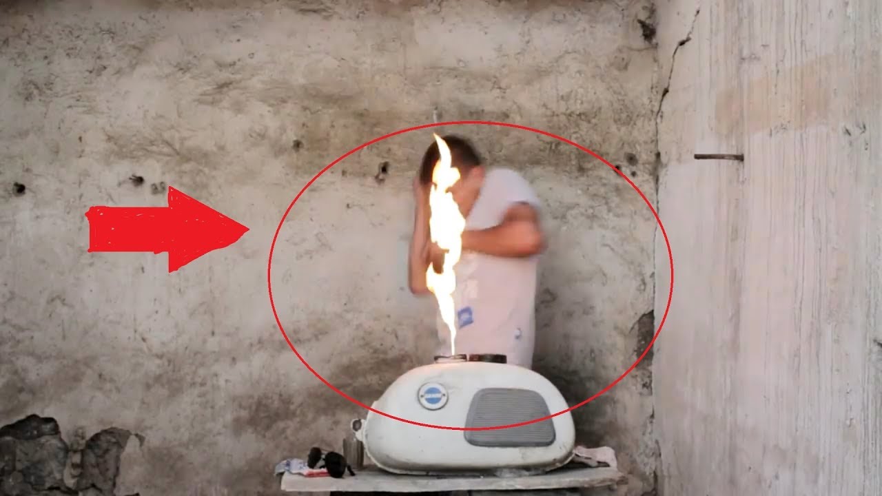 ЭКСПЕРИМЕНТ - КИНУЛ СПИЧКУ В БАК С БЕНЗИНОМ, ЧТО БУДЕТ?! - YouTube