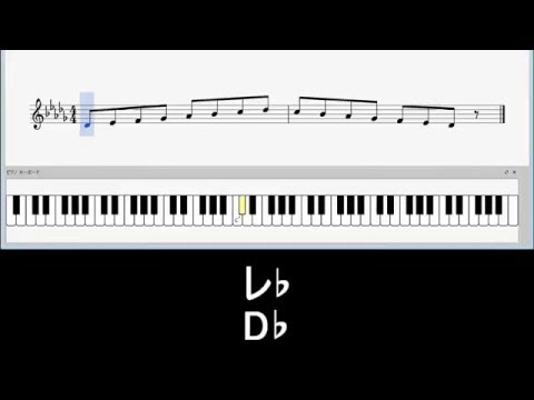 変ニ長調音階（D♭メジャースケール）