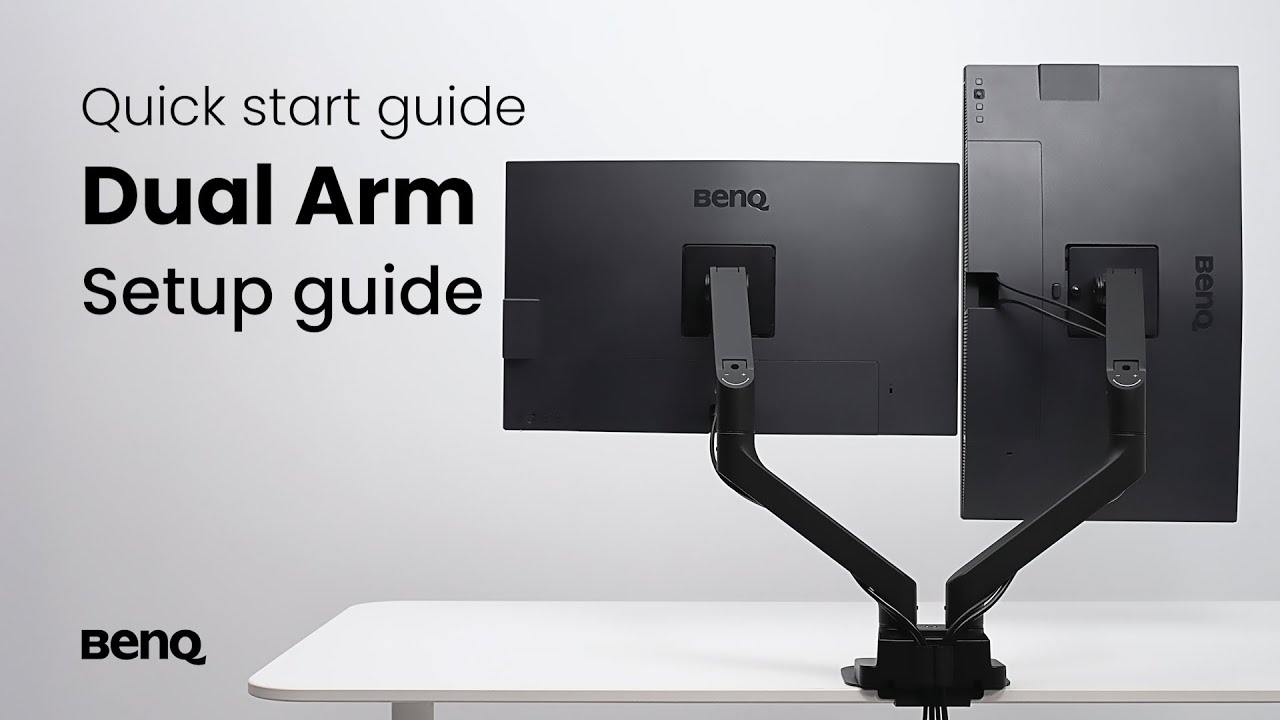 BenQ Dual Arm ergo monitor arm: Unboxing & quick start guide