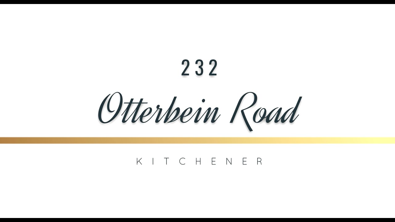 HOUSE FOR SALE 232 OTTERBEIN ROAD, KITCHENER YouTube