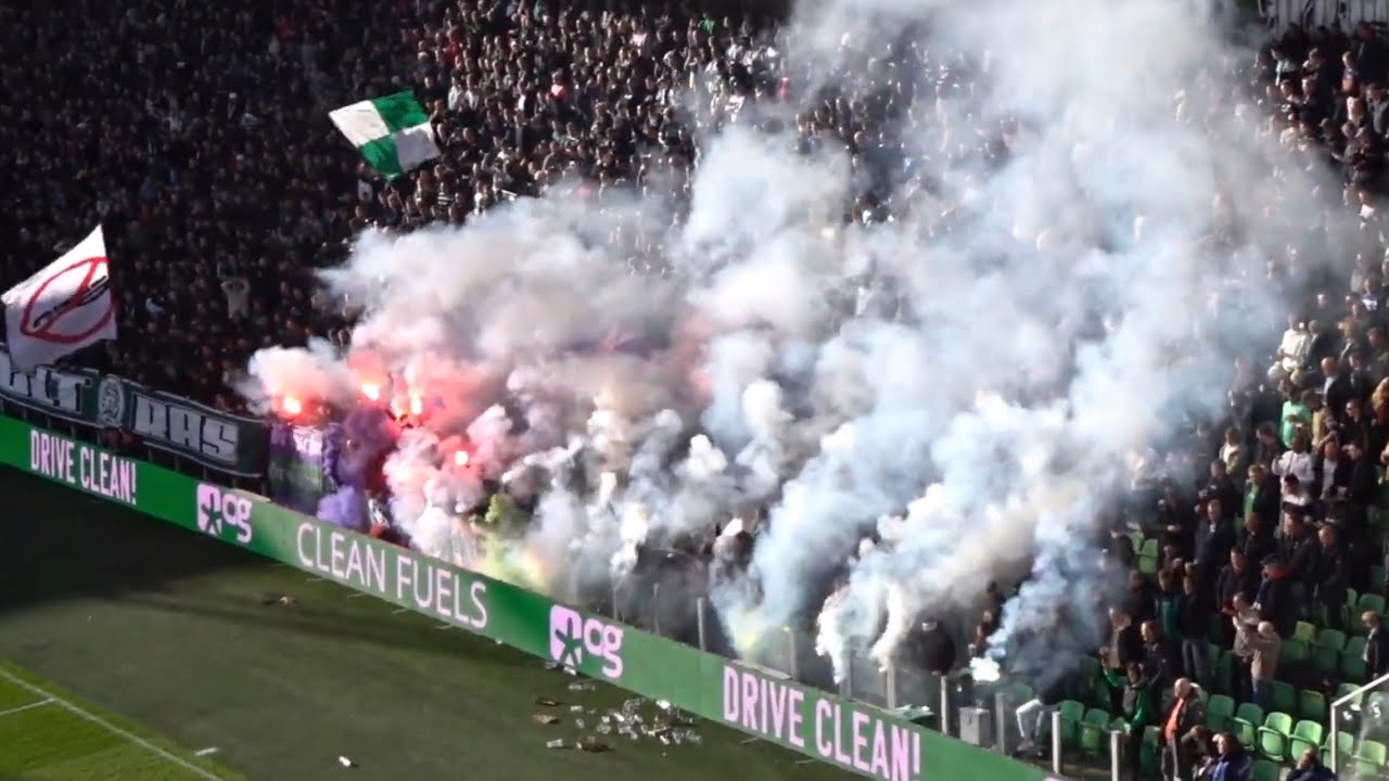 fc groningen ajax pyro door de supporters beerschot