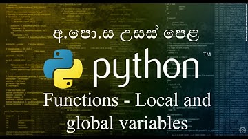 69 - Functions - Local and global Variables