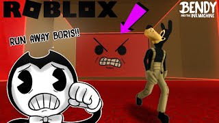 BENDY GETS CRUSHED BY A SPEEDING WALL IN ROBLOX! (ROBLOX BATIM)