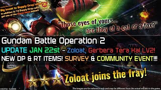 Download Lagu Gundam Battle Operation 2 UPDATE 1/22 Zoloat! Engage Gundam Booster in RT! AWH SNAP! MP3