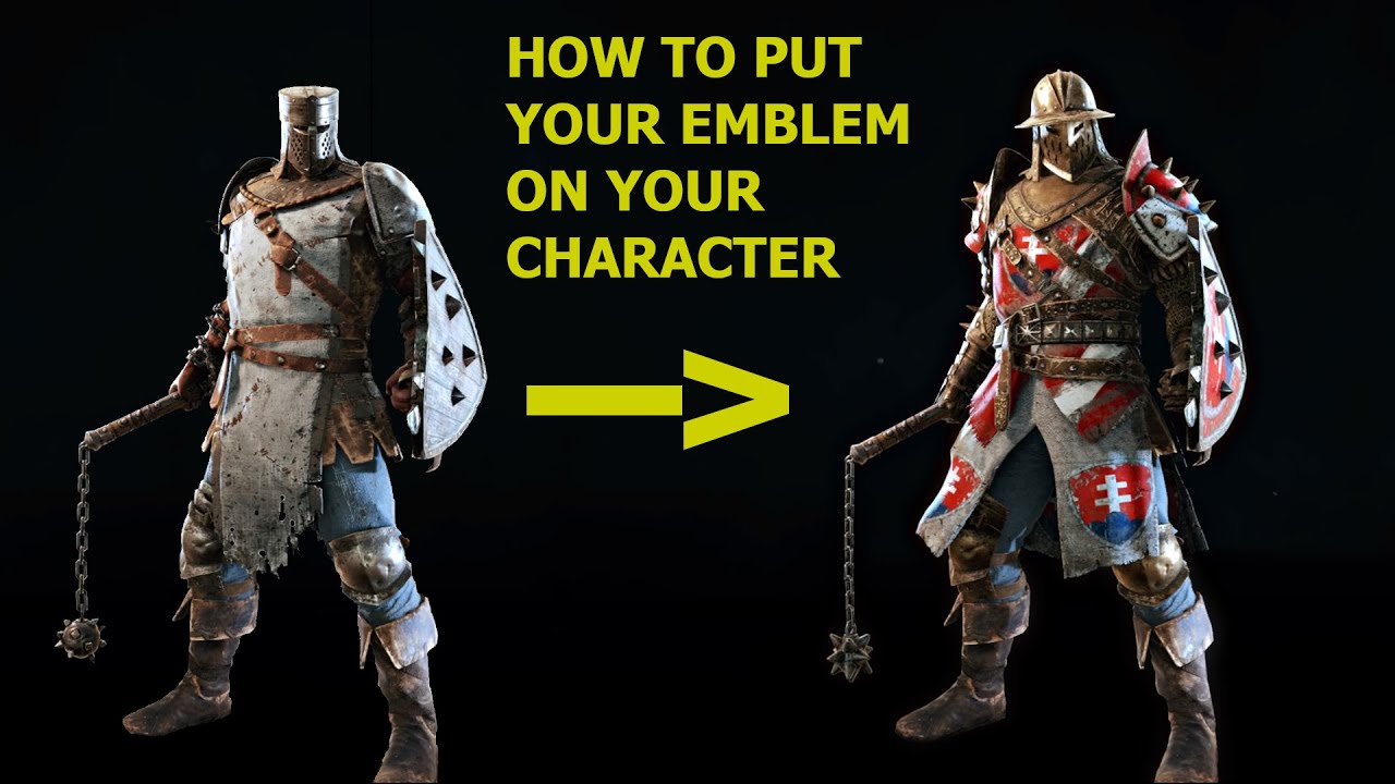 How tu put custom emblem on your character/For Honor - YouTube