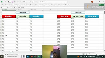 Permutations and combinations formula and VBA visualization