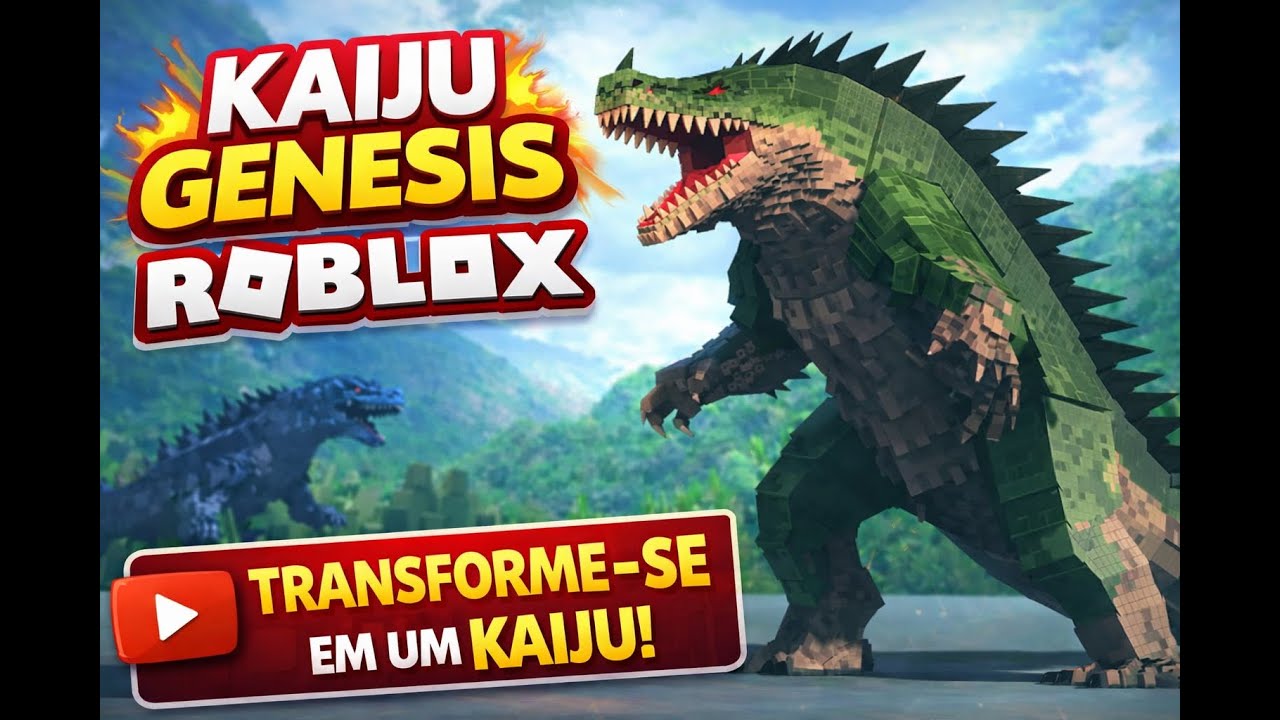 GAMEPLAY Insano no ROBLOX! KAIJU Gigante, destruição e evoluções iradas! 