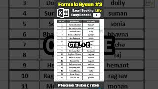 Excel Me Flash Fill Kaise Kare | Ctrl + E Magic Trick 😲 | Excel Tips Hindi