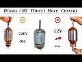 220V DC Motor to 12V High Current Motor for High Speed & Torkue -Experemint !