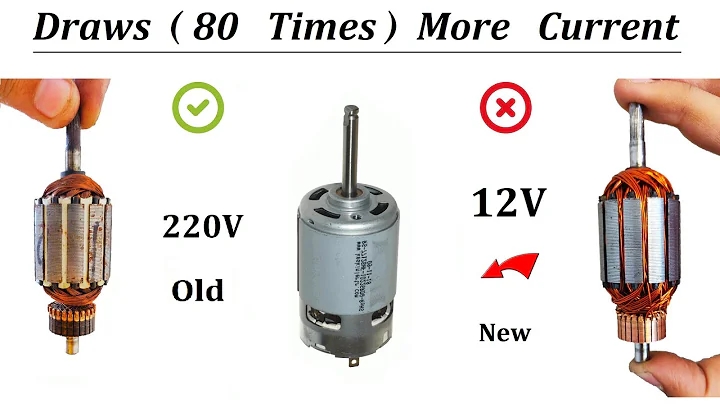 220V DC Motor to 12V High Current Motor for High Speed & Torkue -Experemint !