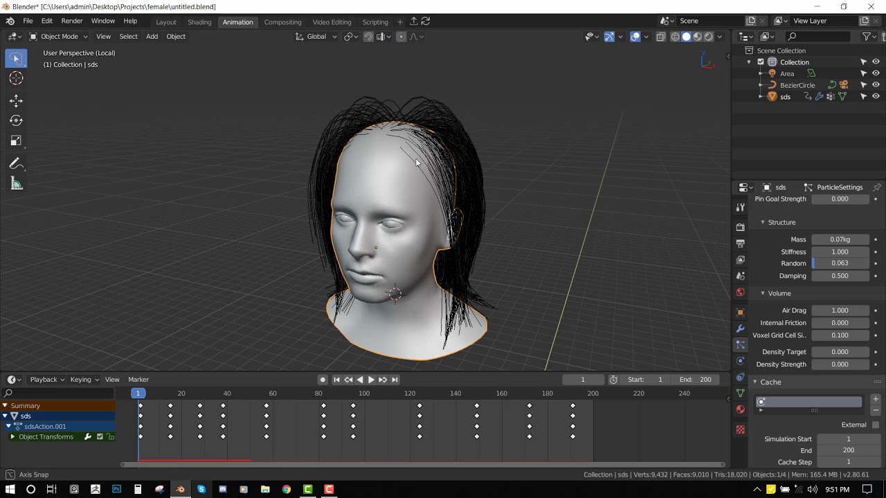 Simulating Hair in Blender 2 80 YouTube