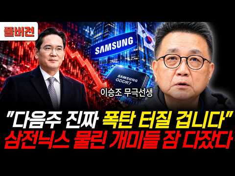 "다음주 진짜 폭탄 터질 겁니다" 삼전닉스 물린 개미들 잠 다잤다 (이승조 무극선생 / 풀버전)