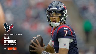 C.J. Stroud's Best Throws from Playoff Debut  | Super Wild Card Weekend Information