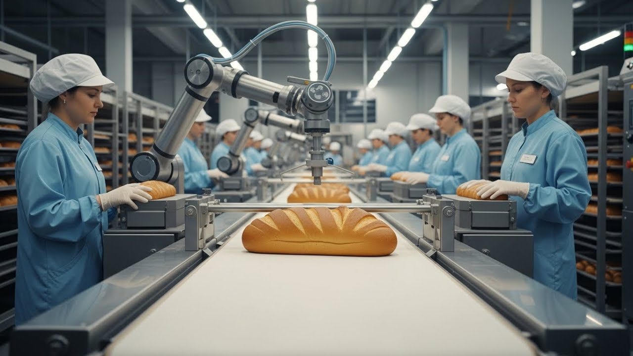 How Bread Is Made in a Mega Factory 🍞 | Modern Bread Production Process ...