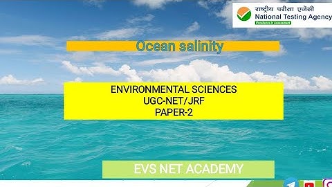 Ocean salinity @evsnetacademy16 #environmentalsciences #ugcnet2023 #ugc#nta#jrf2023 #ugcnetpaper1