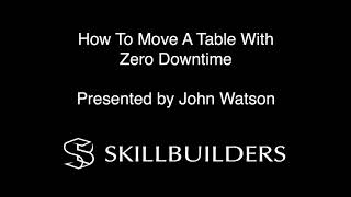 How to Move a Oracle Table in with Zero Downtime