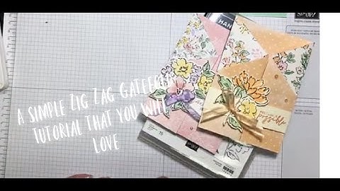 Very Simple zig Zag Gatefold Card using Hand Penned DSP