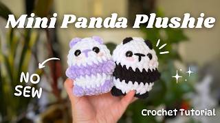 EASY Mini Panda Amigurumi in Just 30 Minutes - Beginner NO-SEW Amigurumi Tutorial #amigurumi