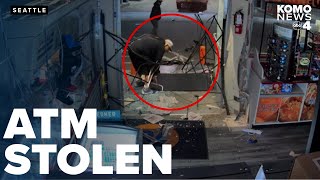 Thieves steal ATM from West Seattle gas station, causing $20,000 in damages