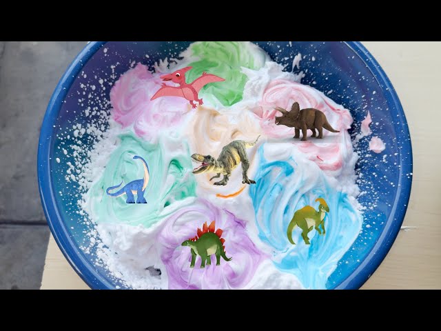 Best Dinosaurs Hidden In FOAM! Colorful Cream DINOS For Kids class=