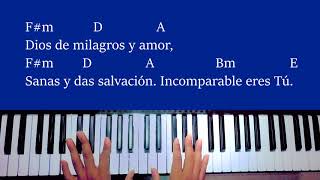 Video thumbnail of "Mi Dios - Grupo Rojo Piano Tutorial Re-subido mejor resolución*"