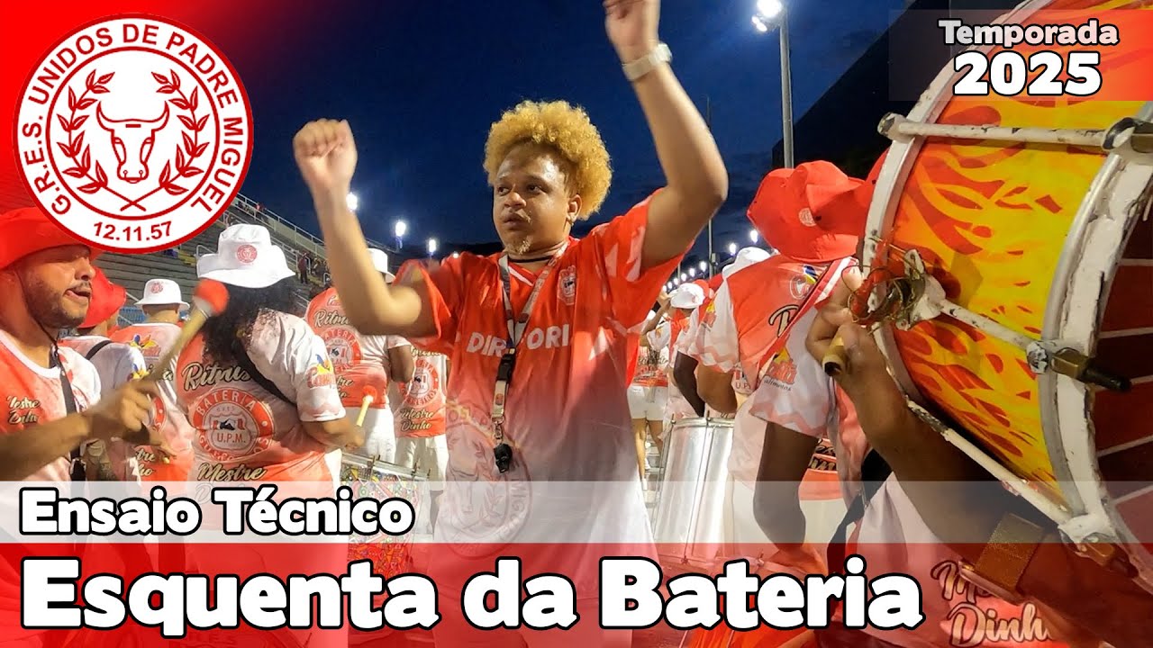 Unidos de Padre Miguel 2025 | Esquenta da Bateria - Ensaio Técnico |  Samba ao vivo #ET25