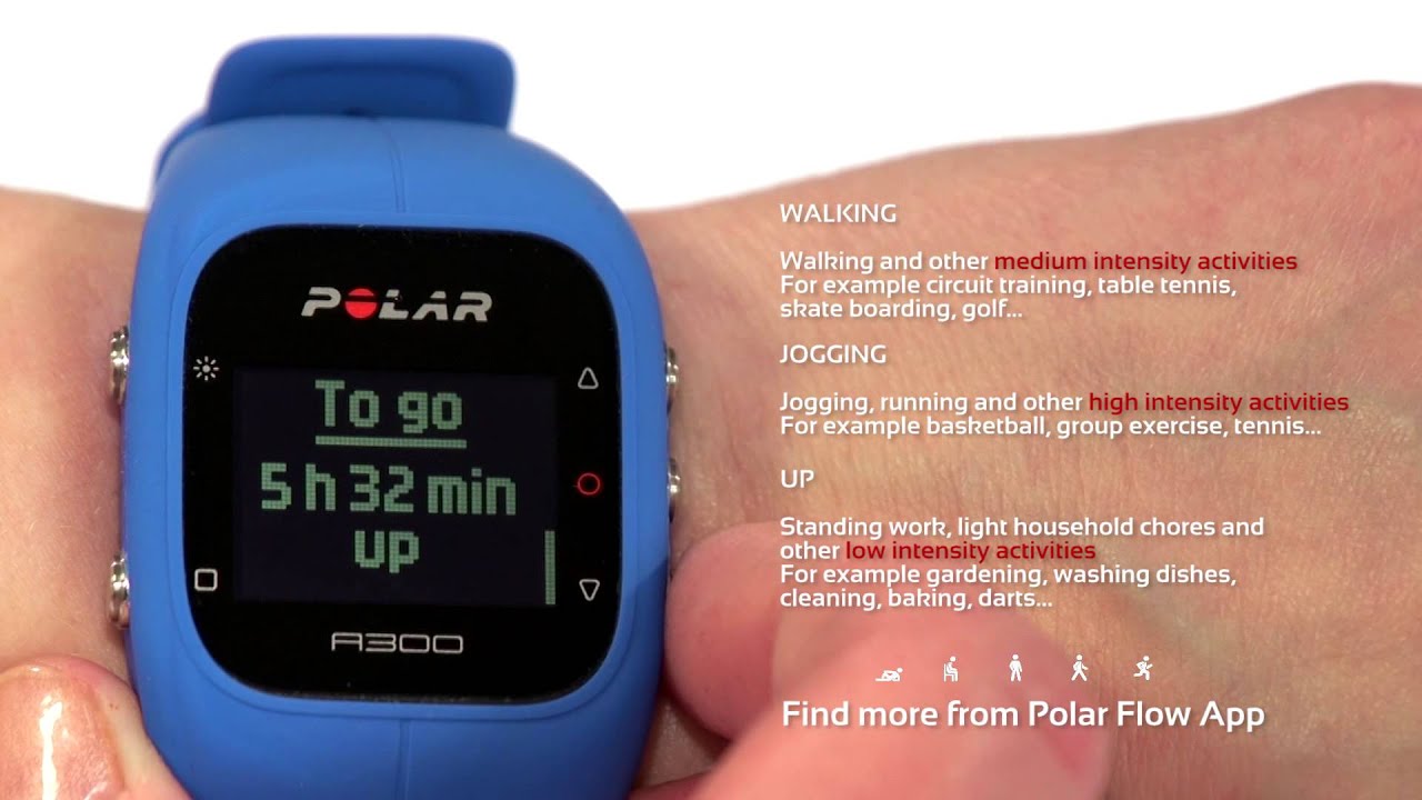 Activity tracking with the Polar A300 fitness watch - YouTube