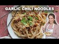 10 Minute Garlic Chili Noodles - Super Easy Recipe!