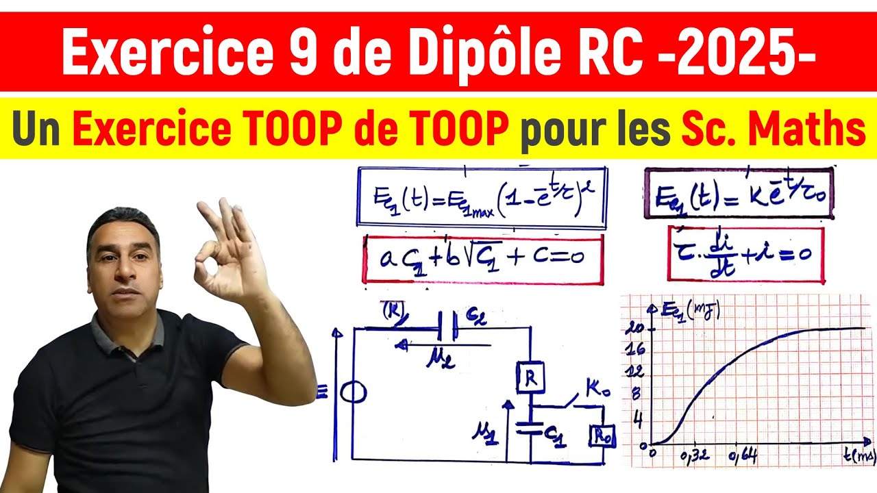 Exercice TOOP de Dipôle RC pour les Sc. Maths -2025-