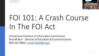 03/19/2026 Town Officers FOI Presentation - 3:00 PM Session | Bethany, CT