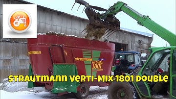 Strautmann Verti Mix 1801 Double feed mixer loading with Merlo telehandler