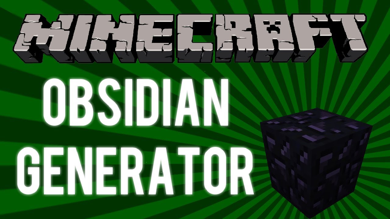 Minecraft: How to Make an Obsidian Generator - YouTube