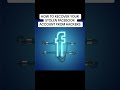 How to Recover your hacked facebook account LearnOnTikTok... #Shorts #htechhack